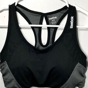 Reebok Black and Gray Sports Bra